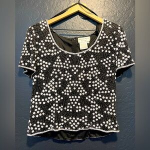 Adrianna Papell Vintage Beaded Top